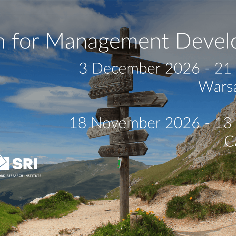 Program for Management Development 3 December 2026 – 21 May 2027 | Warsaw, Poland 18 November 2026 – 13 May 2027 | Cairo, Egypt